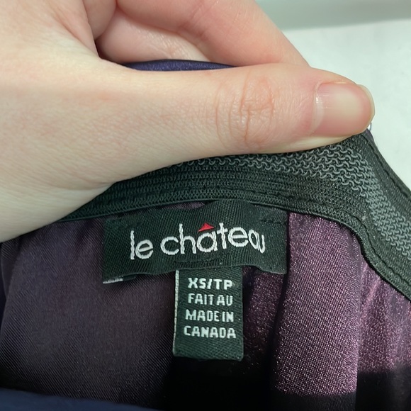 Le Chateau Purple Satin Dress - Picture 4 of 5